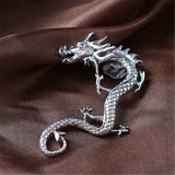 Dragon earrings in silver
