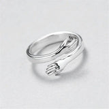Adjustable silver ring