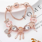 Pink Dreamcatcher Silver Charms Bracelet