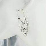 Silver earrings with a lotus flower