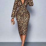 Francine™ Elegant Leopard Dress