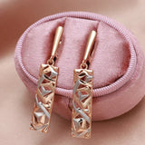Elegant Gold Rectangle Earring