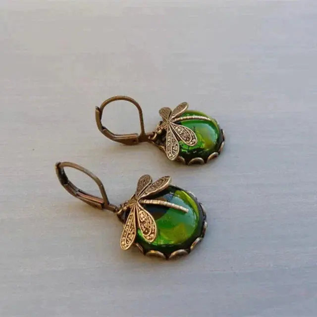 Golden butterfly earrings