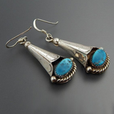 Vintage silver and blue stone earrings