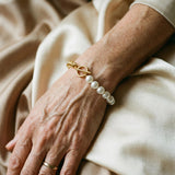 Elegant gold and pearl buckle