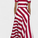 Noelle | Striped elegant dress