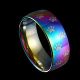 Stainless steel handmade ring with an umbrella trace