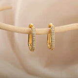 Valerie square and round earrings