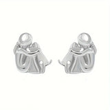 Two Tone Huggie Hoop Earrings in Sterling Silver and 18ct Gold Plate