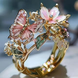 Nature's dazzling butterfly ring with zirconia