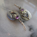 Retro flower 3D earrings
