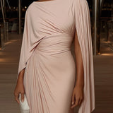 Melyssa™ Pleated Drape Maxi Kleid