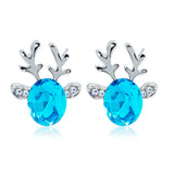 Christmas ox-shaped earrings with crystals