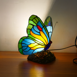 Skulptureeritud Sinine Liblikas Lamp