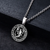 Cancer symbolic pendant in stainless steel