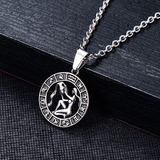 Cancer symbolic pendant in stainless steel