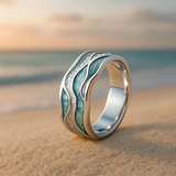 Ocean and Beach Wave Aurora Ring