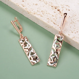 Two-tone sculpted earrings