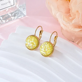 Stainless steel earrings with glitter and stars