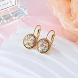 Stainless steel earrings with glitter and stars