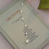 Silver necklace with freshwater pearls