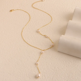 Silver necklace with freshwater pearls