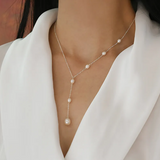 Silver necklace with freshwater pearls