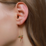 Retro Earrings with Birds