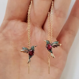 Retro Earrings with Birds