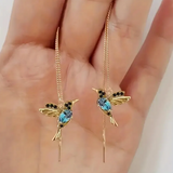 Retro Earrings with Birds