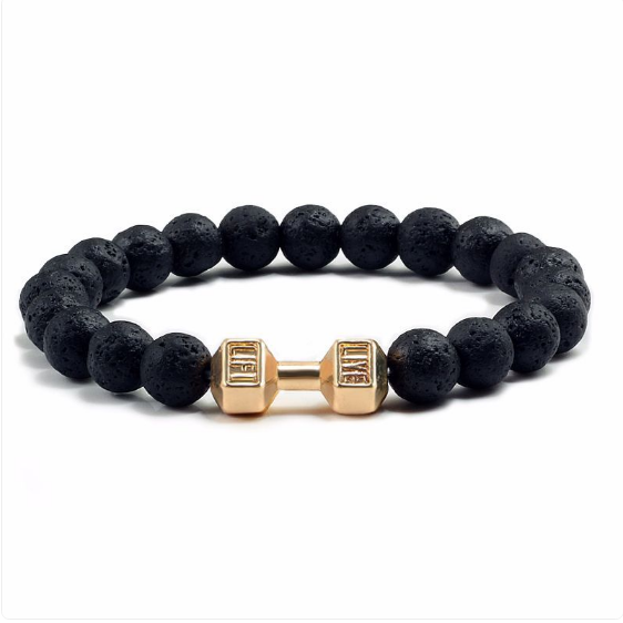 Aromatherapy bracelet with volcanic stones