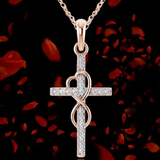 Cross necklace diamond joint
