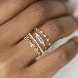 Four-diamond cubic zirconia ring