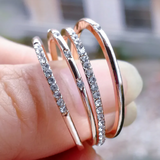 Four-diamond cubic zirconia ring