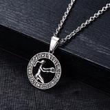 Cancer symbolic pendant in stainless steel