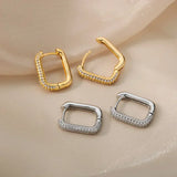 Valerie square and round earrings