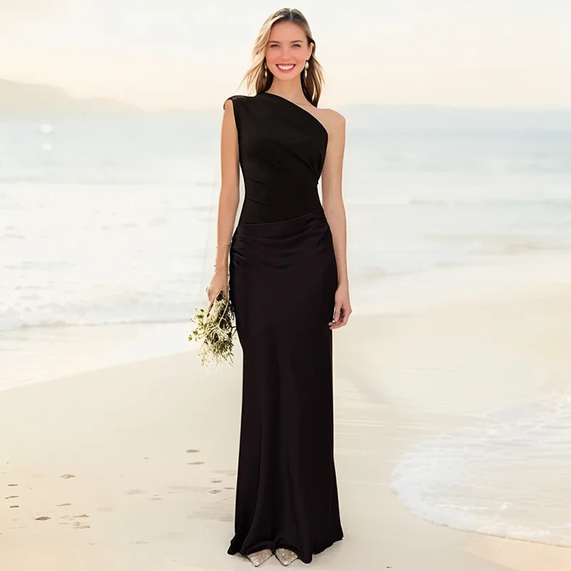 Seana™ Ühe Õla Maxi Kleid