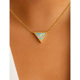 Moonstone Necklace - Kolmnurkne medaljon