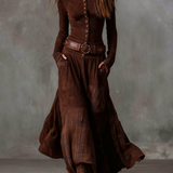 Izabella™ Suede Maxi Kleit + Tasuta Vöö