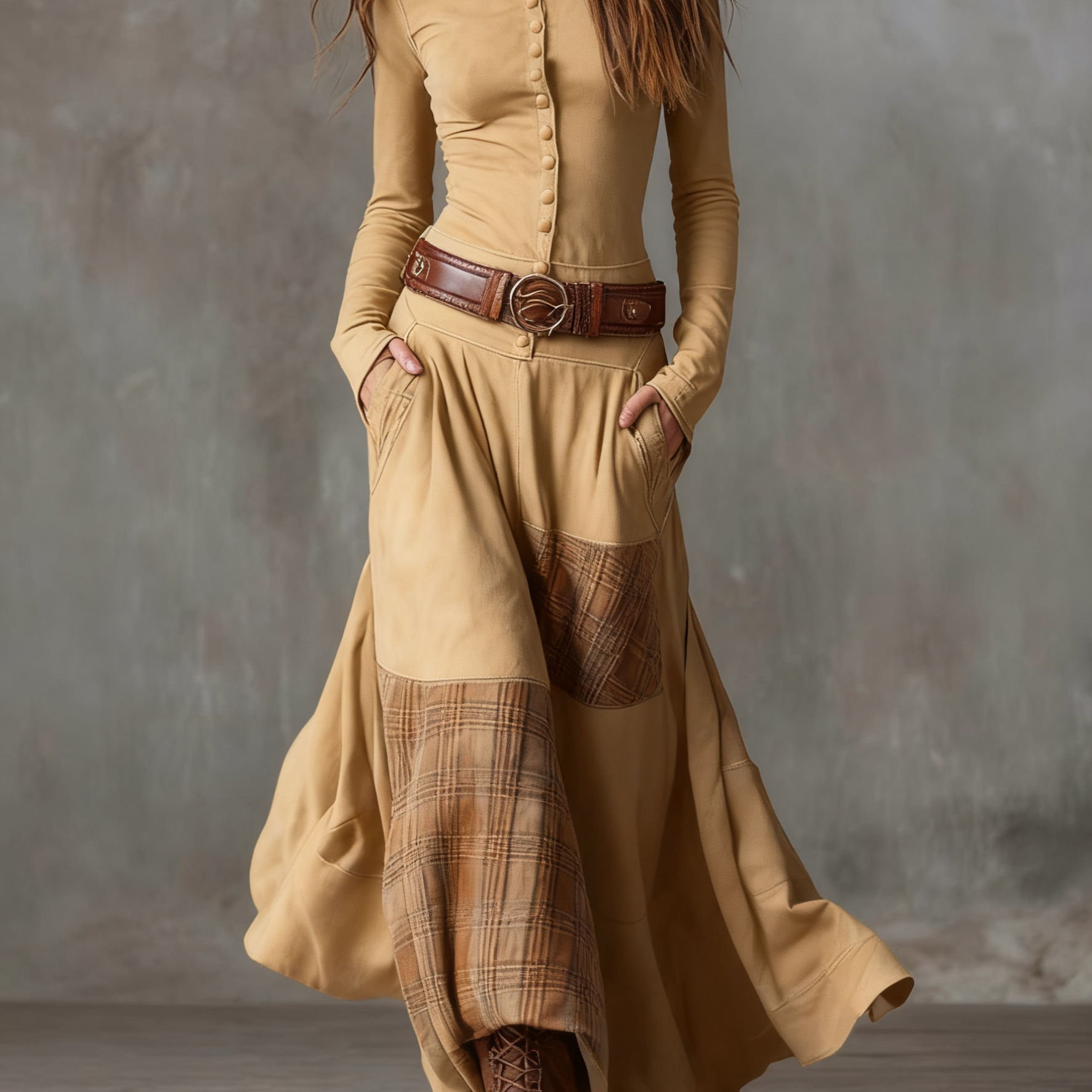 Izabella™ Suede Maxi Kleit + Tasuta Vöö