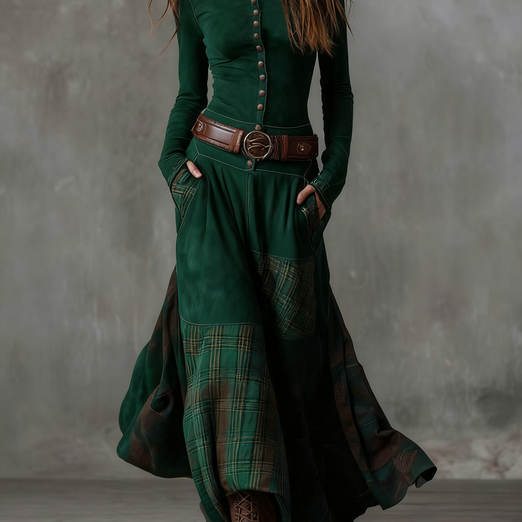 Izabella™ Suede Maxi Kleit + Tasuta Vöö