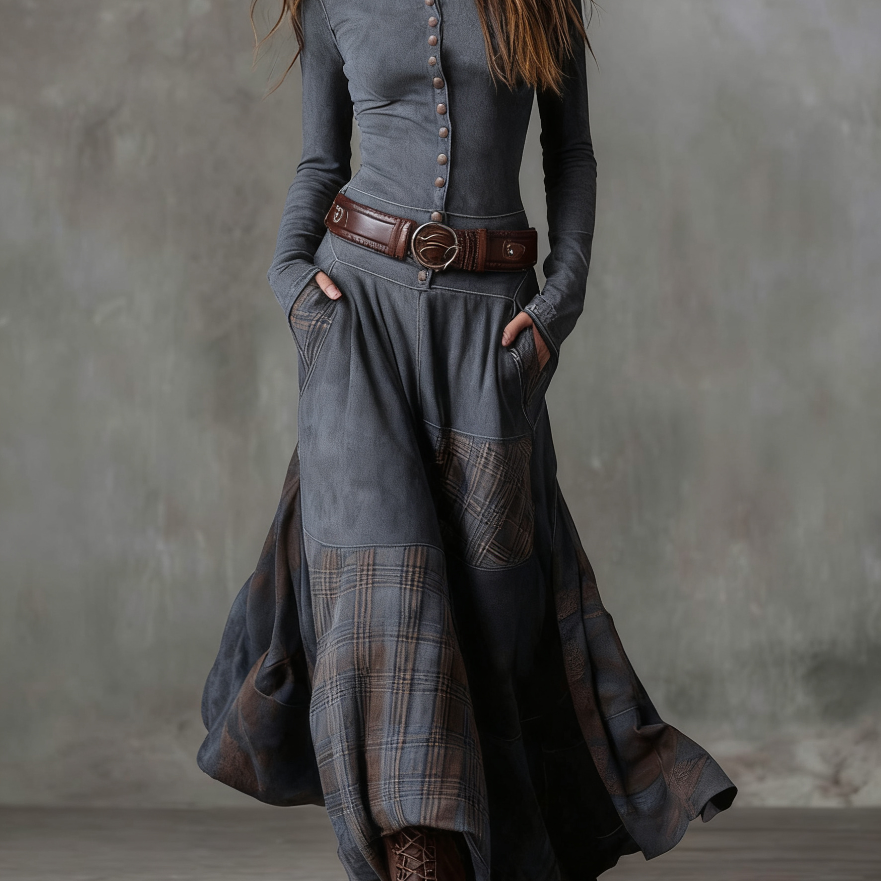 Izabella™ Suede Maxi Kleit + Tasuta Vöö