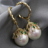 Elegant Malia Earrings with Pearls