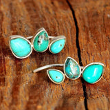 Retro earrings with turquoise stones