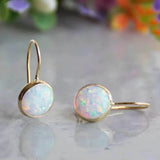 Vintage earrings with white opal