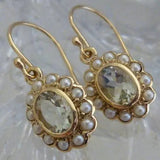 Bohemian earrings with beads and crystals