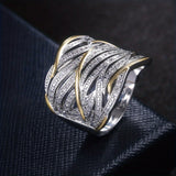 Elegant ring with multiple intertwining layers
