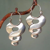 Vintage Silver Spiral Earrings
