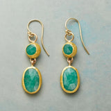 Elegant Gold Earring with Turquoise