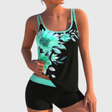 Flor – Lillene tankini lühikeste pükstega, lame kõhu efekt